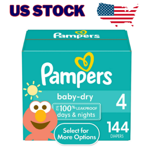 Pampers Baby Dry Diapers Size 4, 144 Count (Select for More Options)