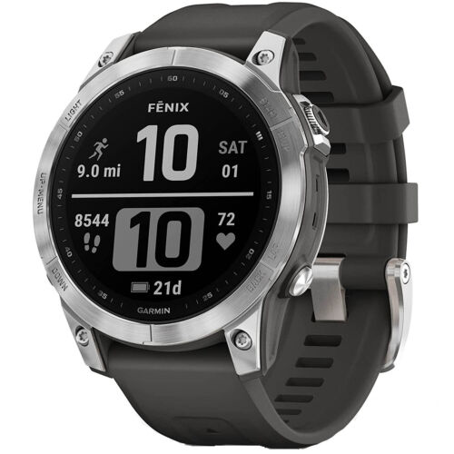 Garmin Fenix 7 Smartwatch – Silver with Graphite Band