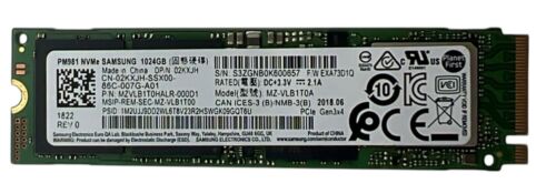 Samsung PM981 1024GB NVMe SSD Solid State Drive MZ-VLB1T0A