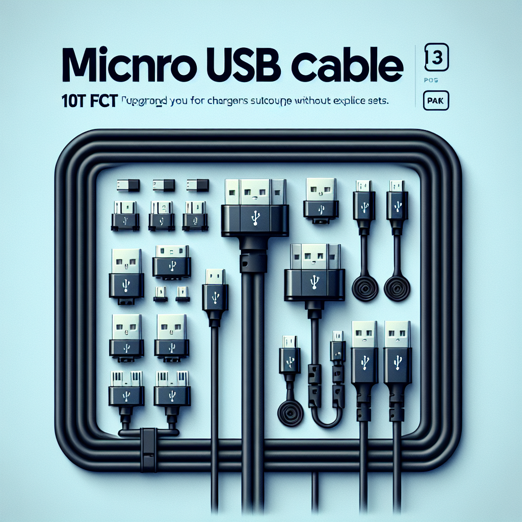 Upgrade Your Charging Game with 1-3Pack 10FT Micro USB Cables: The Perfect Solution for Samsung and LG Users