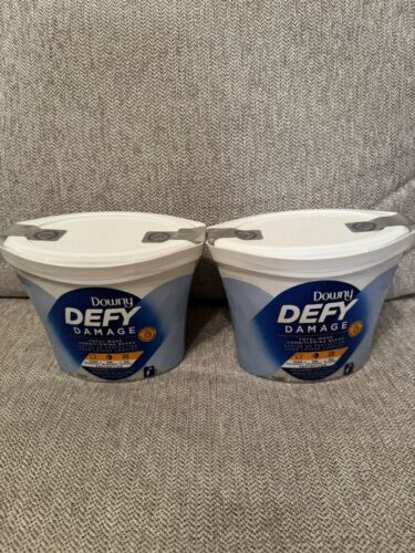 Downey Defy Damage Total Wash Conditioning Beads UNSCENTED 19.5 Oz. each Tub (2)