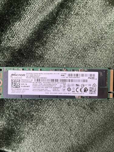 Micron 2200s NVMe SSD 1TB Solid State Drive MTFDHBA1T0TCK-2AT1AABDA