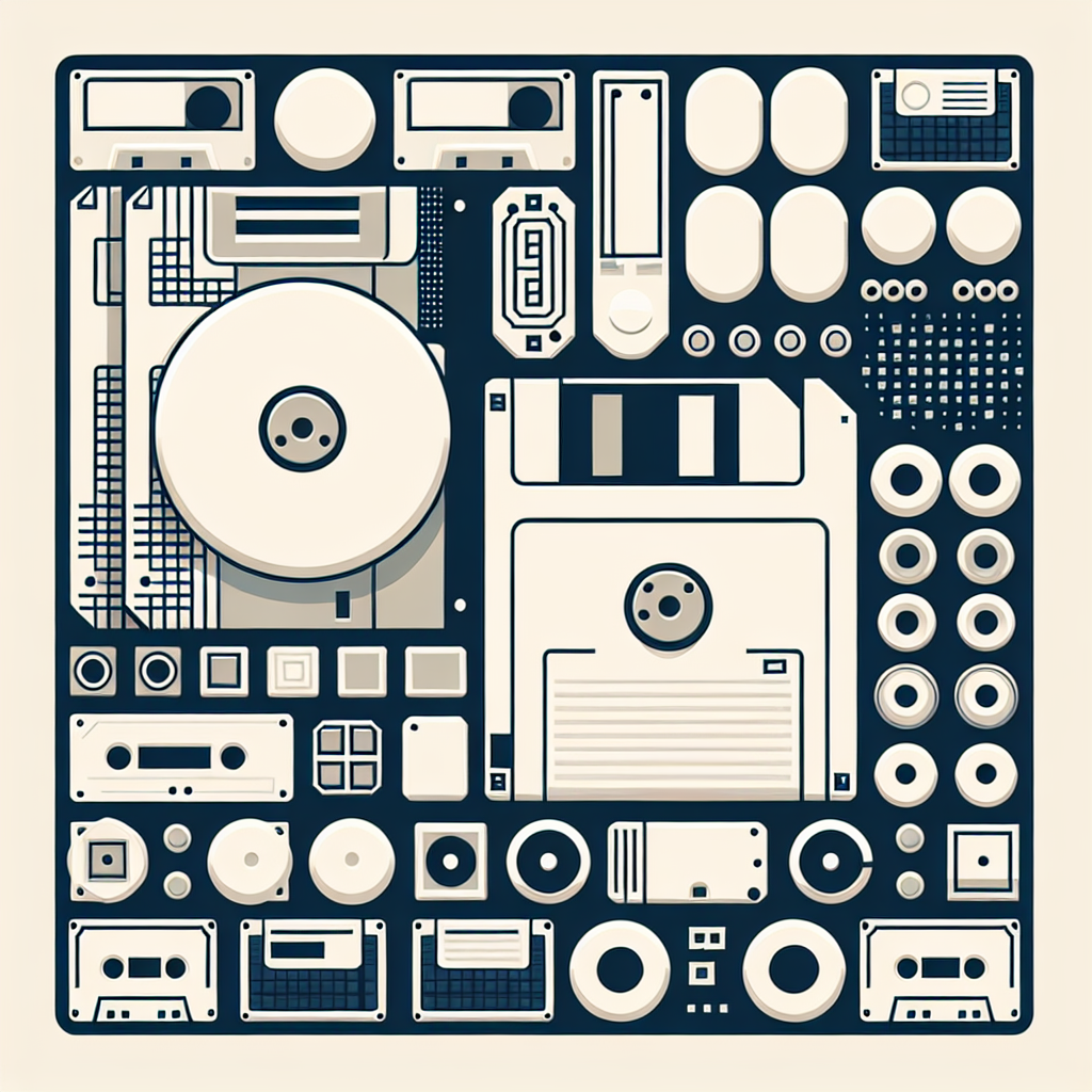 Exploring the Nostalgic Design of Studio E Fabrics Data Point Retro Floppy Disks White