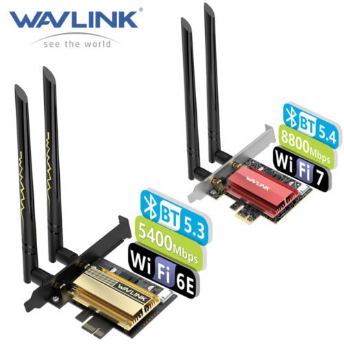 WAVLINK 8800Mbps PCI-E WiFi Card Desktop PCIe Adapter WIFI6 WIFI7 2.4G/5G AX210