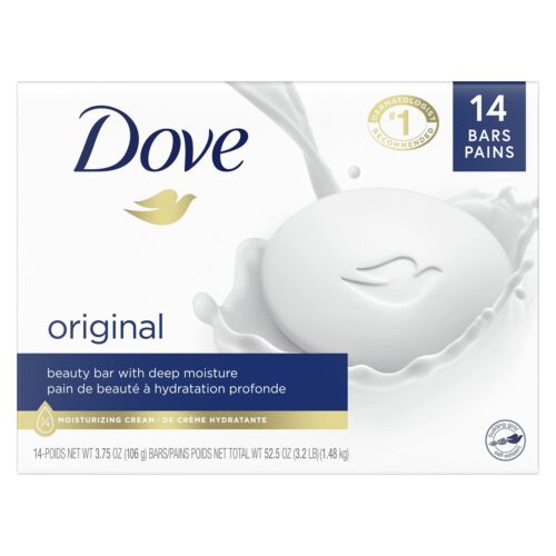 Dove Original Bar Beauty Bar Cleanser for Gentle Soft Skin Care