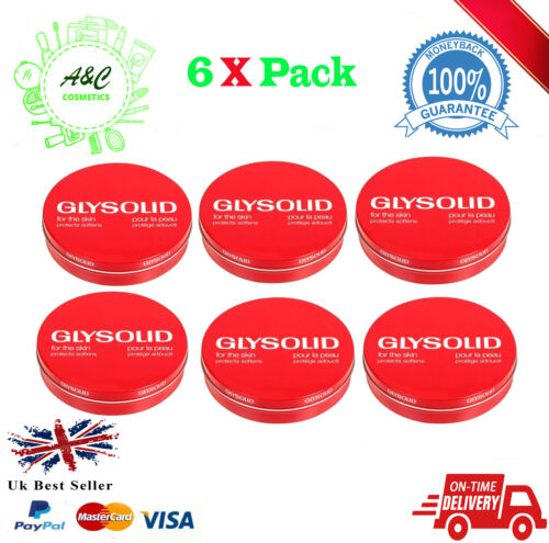 GLYSOLID SKIN SOFTENING CREAM 250 ml / 8.5oz FOR HAND, FEET & BODY – 6 X PACK