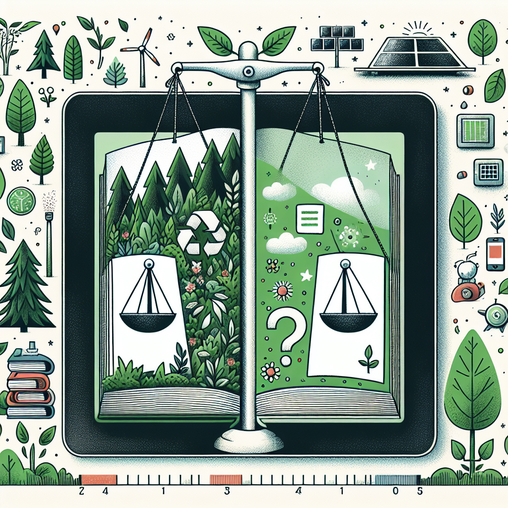 The Environmental Impact of Paperback Books: Are They Greener Than E-books?