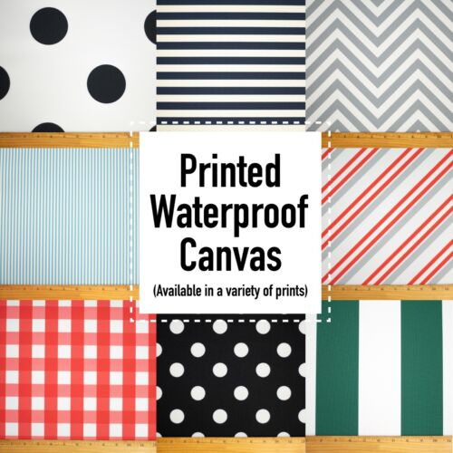 NEW! Printed Canvas Waterproof Outdoor Fabric 59″ W 600 Denier Sold by The Yard