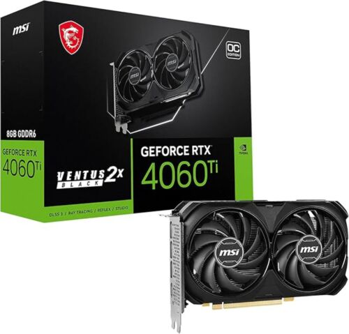 MSI Gaming GeForce RTX 4060 Ti 8GB GDRR6 Extreme Clock: 2580 MHz 128-Bit HDMI/DP