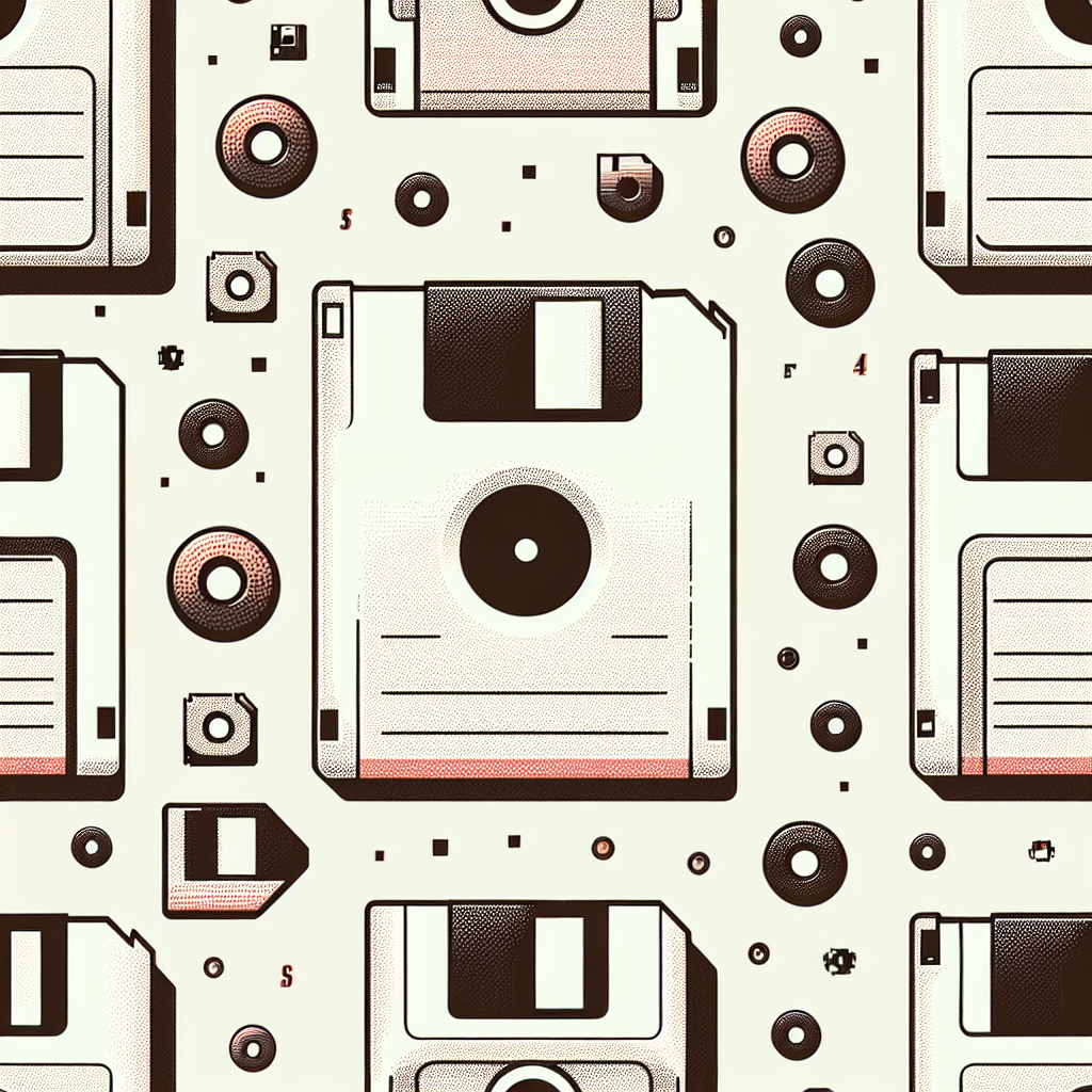 Vintage Vibes: Studio E Fabrics Data Point Retro Floppy Disks White Fabric Collection