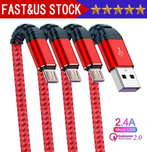 Heavy Duty Micro USB Fast Charger Charging Cable Cord For Samsung Android HTC LG