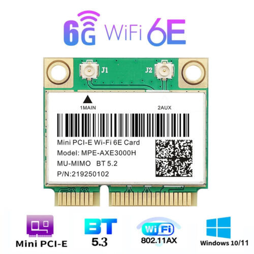 WiFi 6E AX210HMW Bluetooth 5.3 PCI-E Wifi Card WiFi 6 AX200 Wireless Adapter