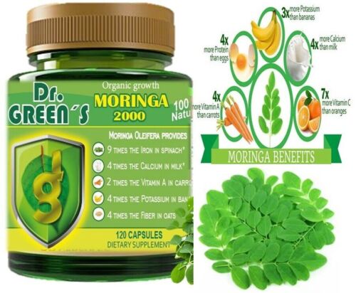 Moringa Oleifera Organic, Natural, 100% Pure Pills – 120 Count MORINGA 2000