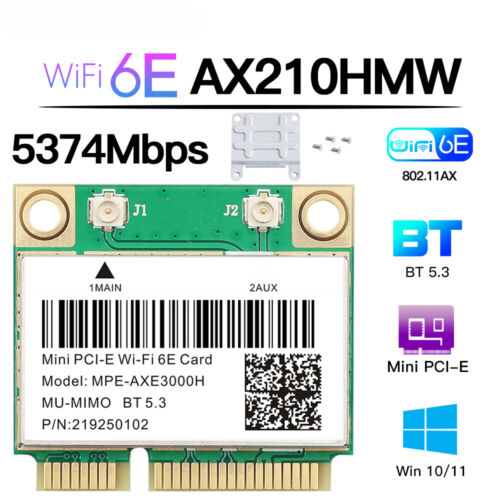 WiFi 6E AX210HMW PCI-E Wifi Card Bluetooth 5.3 Wi-Fi Adapter For Desktop Laptop