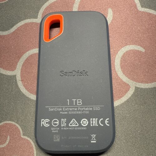 1-SanDisk NVMe Extreme Portable 1TB External S.S.D. USB 3.2 USB-C N.O.S. Below A