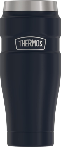 Stainless King Vacuum-Insulated Travel Tumbler, 16 Ounce, Midnight Blue