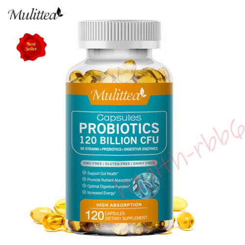 Probiotics Digestive Enzymes 120 Billion CFU Potency Immune Health 120 Capsules