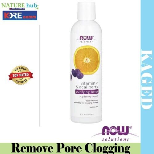 NOW Foods, Solutions, Purifying Toner, Vitamin C & Acai Berry, 8 fl oz (237 ml)