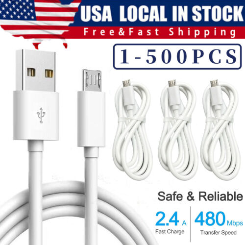 3/6ft Micro USB Fast Charging Cable Cord For Samsung Android Phone Charger LOT