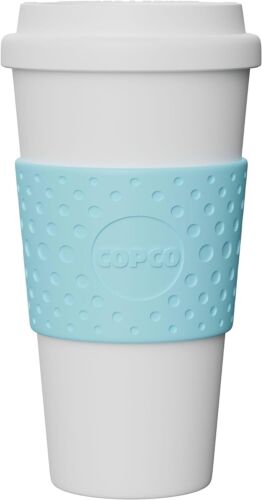 Copco Acadia Double Walled Insulation Hot or Cold Travel Mug 16 Ounce Azure Blue