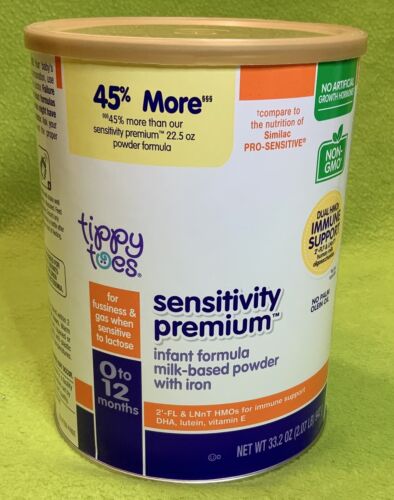 Tippy Toes Sensitivity Premium Formula Milk-Based w/ Iron NON-GMO 33.2 OZ  05/25