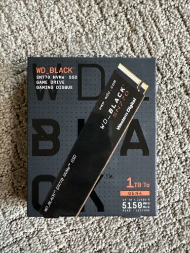 Western Digital WD_BLACK SN770 1TB M.2 NVMe Internal SSD (WDS100T3X0E) Low TBW