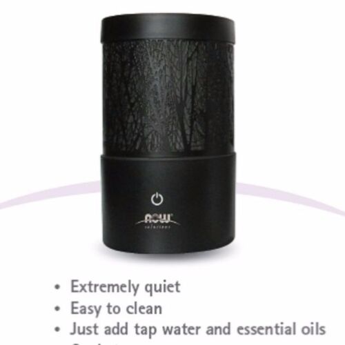 Now Foods Solutions Black Metal Touch Ultrasonic Diffuser For Essential Oils