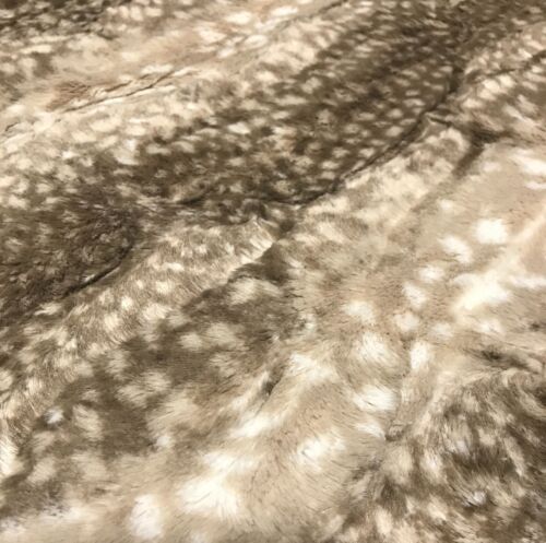 Fawn Cappuccino Brown Beige – Cuddle Minky Faux Deer Fur Fabric