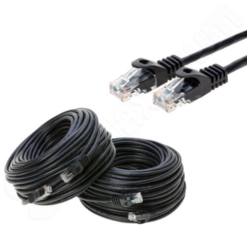 CAT6e/CAT6 Ethernet LAN Network RJ45 Patch Cable Black 25FT- 200FT Multipack LOT