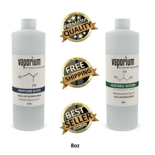 1 VEGETABLE GLYCERIN 1 PROPYLENE GLYCOL USP KOSHER FOOD GRADE 8oz Each PG/VG