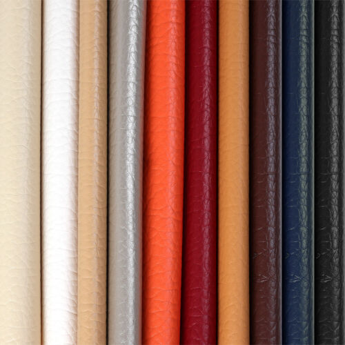 1-20 Yards Solid Marine Vinyl Synthetic Faux Leather Fabric Upholstery Pleather