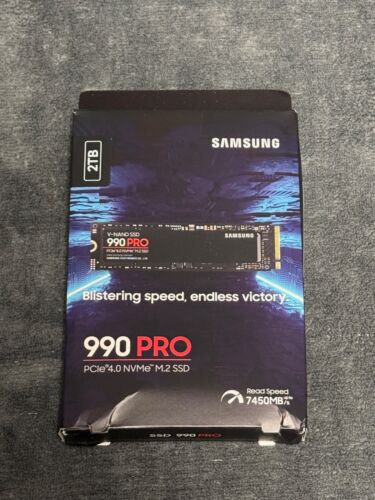 Samsung 990 PRO 2TB NVMe PCIe 4.0 M.2 2280 (MZ-V9P2T0B/AM) Internal SSD NIB New