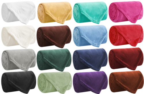 Soft & Light Throw Blanket – 16 COLORS – Throw, Twin, Full, Queen, King!