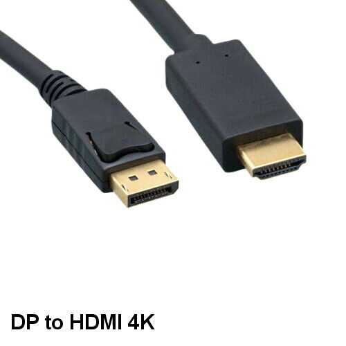 Kentek 3′ DisplayPort 1.2 to HDMI 1.4 Cable 28AWG 4K 3D for PC Mac HDTV LED TV