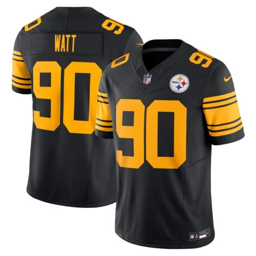 T.J. Watt Steelers MEN Stitched Jersey Black Rush / Black