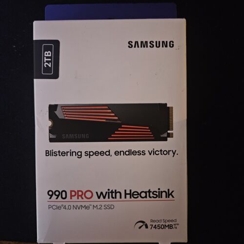 SAMSUNG 990 PRO w/ Heatsink SSD 2TB, PCIe Gen4 M.2 2280