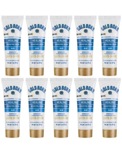 10pk Gold Bond Healing Hydrating Cream with Aloe 1oz travel size – Free Shiping