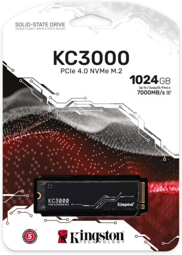 Kingston KC3000 NVMe SSD 1024GB 2048GB M.2 2280 PCIe 4.0 Solid State Disk For PC