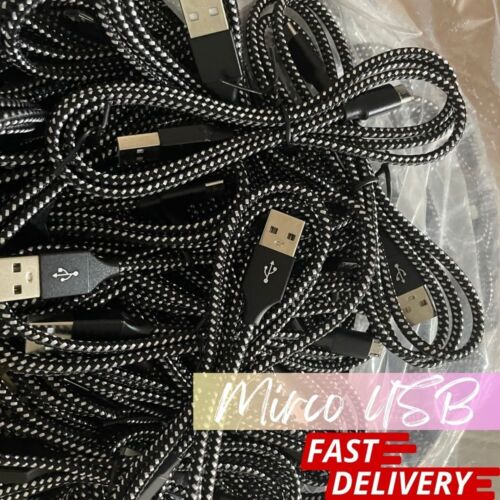 3/6/10ft Micro USB Fast Charging Cable For Samsung LG Android Phone Charger Lot