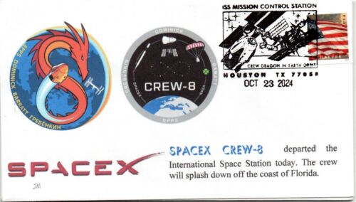 Space cover SpaceX Crew-8 departs from ISS 10/23/24 Houston 6 covers made