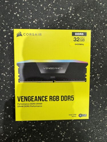 CORSAIR Vengeance RGB 32GB (2 x 16GB) 288-Pin PC RAM DDR5 6400 (PC5 51200) Deskt