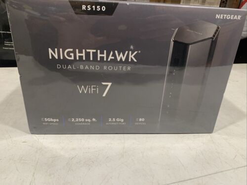 Netgear Nighthawk WiFi 7 RS150 Dual Band Router Up to 5Gbps WiFi Speed