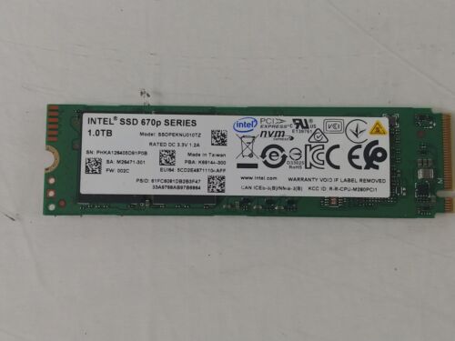 Intel 670p SERIES SSDPEKNU010TZ 1 TB NVMe 80mm Solid State Drive