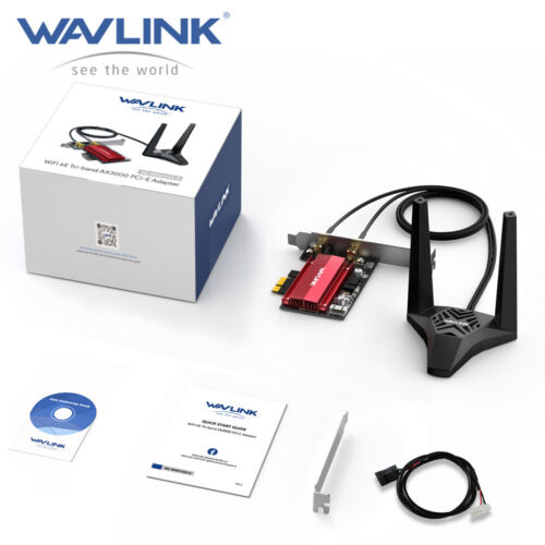 Wavlink WiFi 6 5400Mbps PC PCIe WiFi Card Desktop Wireless Bluetooth5.3 Adapter