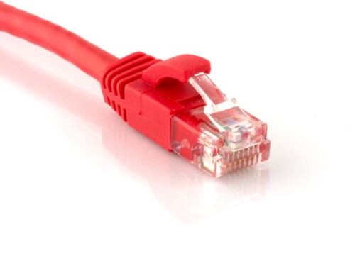 CAT6 Patch Cable Red Ethernet LAN Modem Wire 10ft 20ft 50ft 100ft 200ft lot