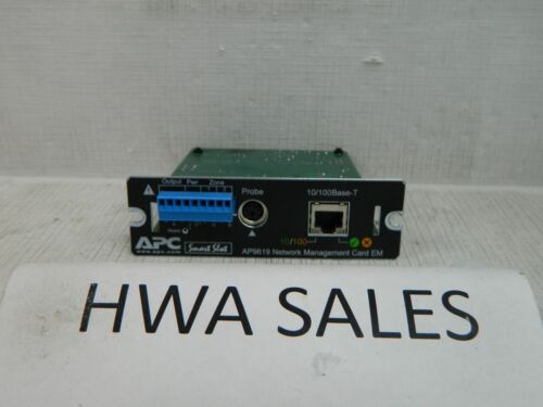 APC Smart Slot AP9619 UPS NETWORK MANAGEMENT CARD EM tested 10/100