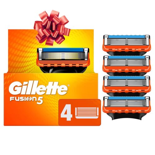 Gillette Fusion5 Mens Razor Blade Refills, 4 Count, Lubrastrip for a More Shave