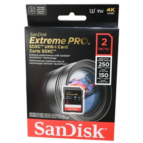 SanDisk 2TB Extreme PRO SDXC UHS-I Memory Card (R:250MB/s), SDSDXXD-2T00-GN4IN