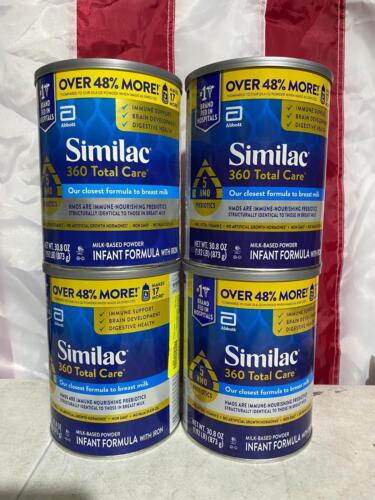 Pack of 4 Similac 360 Total Care Non-GMO Infant Formula Powder – 30.8oz Exp 4/26