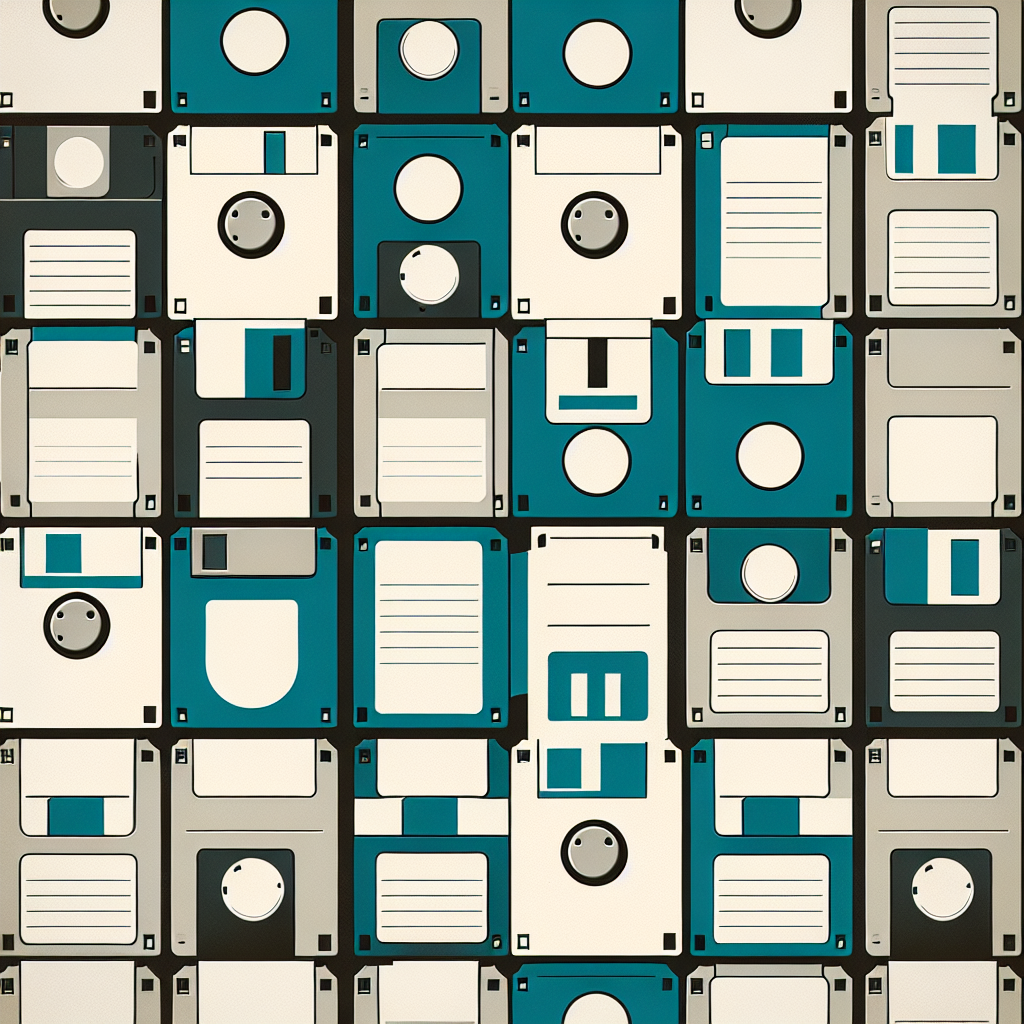 A Blast from the Past: Studio E Fabrics’ Data Point Retro Floppy Disks White Collection